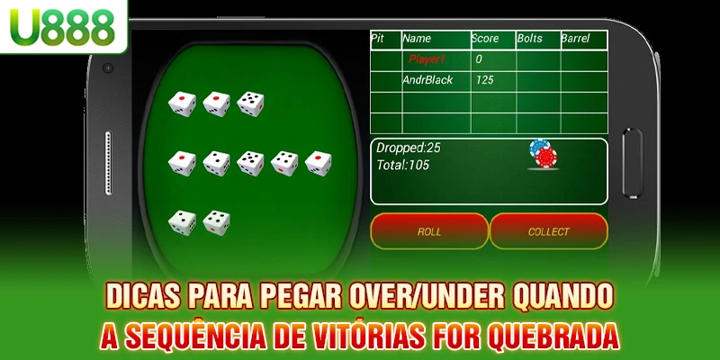 Dicas para pegar Over/Under quando a sequência de vitórias for quebrada Dicas para pegar Over/Under quando a sequência de vitórias for quebrada