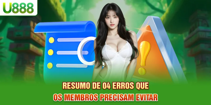 Resumo de 04 erros que os membros precisam evitar